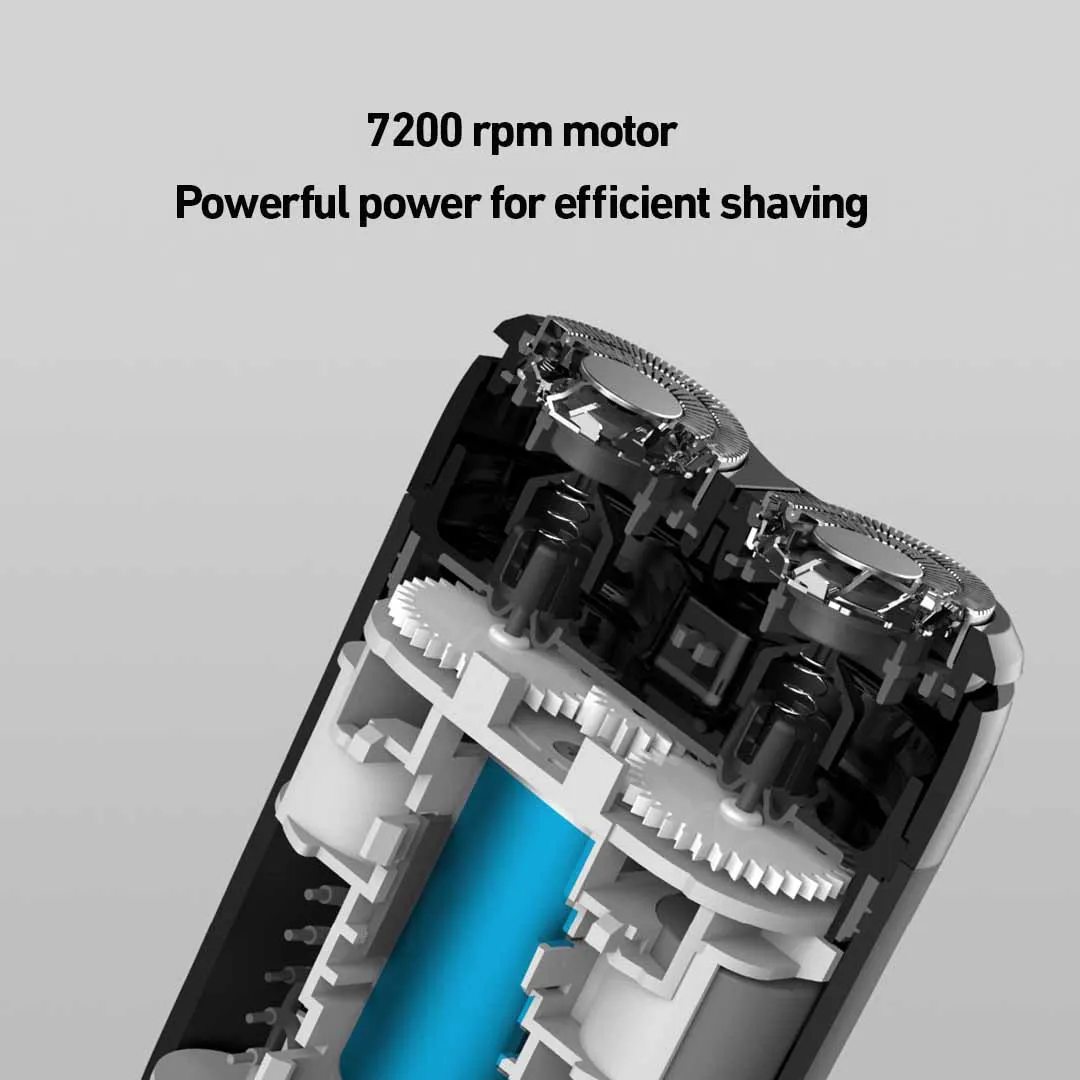 Afeitadora eléctrica Xiaomi Mi S100, resistente al agua IPX7, 7200 RPM, cabezal flotante doble, afeitado en seco/húmedo, carga rápida USB tipo C, 90 min. - Imagen 3