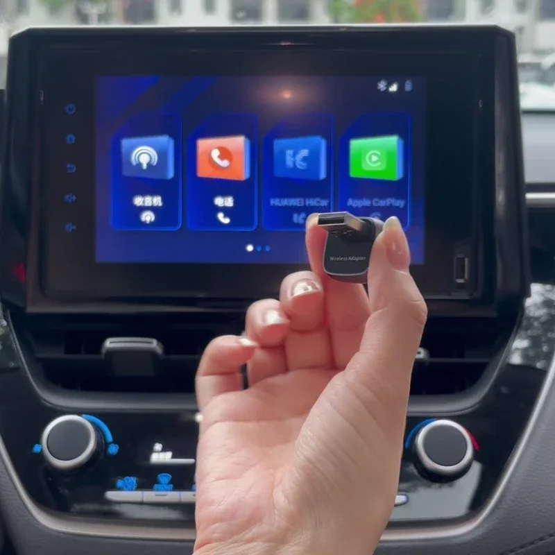 Adaptador Xiaomi 2 en 1 con cable a inalámbrico para CarPlay y Android Auto, compatible con autorradios OEM, con dongle USB, Smart Box, Plug & Play y Bluetooth. - Imagen 5