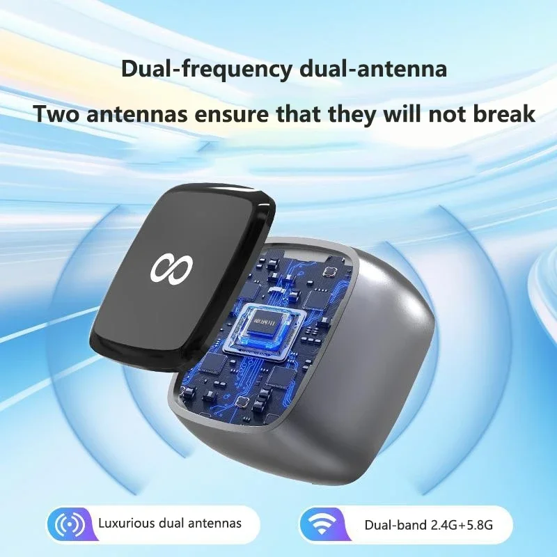 Adaptador Xiaomi 2 en 1 con cable a inalámbrico para CarPlay y Android Auto, compatible con autorradios OEM, con dongle USB, Smart Box, Plug & Play y Bluetooth. - Imagen 3