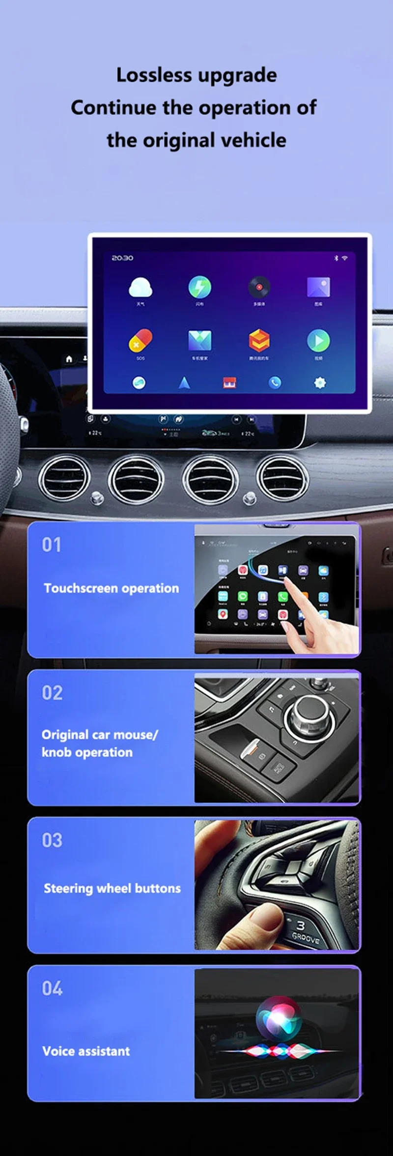 Adaptador Xiaomi 2 en 1 con cable a inalámbrico para CarPlay y Android Auto, compatible con autorradios OEM, con dongle USB, Smart Box, Plug & Play y Bluetooth. - Imagen 12