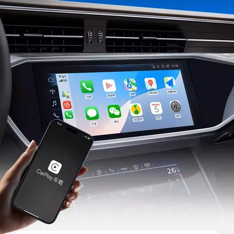 Adaptador Xiaomi 2 en 1 con cable a inalámbrico para CarPlay y Android Auto, compatible con autorradios OEM, con dongle USB, Smart Box, Plug & Play y Bluetooth. - Imagen 6