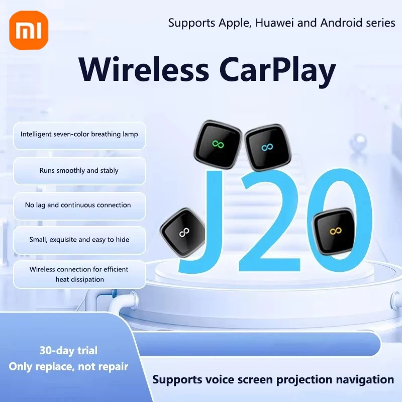 Adaptador Xiaomi 2 en 1 con cable a inalámbrico para CarPlay y Android Auto, compatible con autorradios OEM, con dongle USB, Smart Box, Plug & Play y Bluetooth. - Imagen 2
