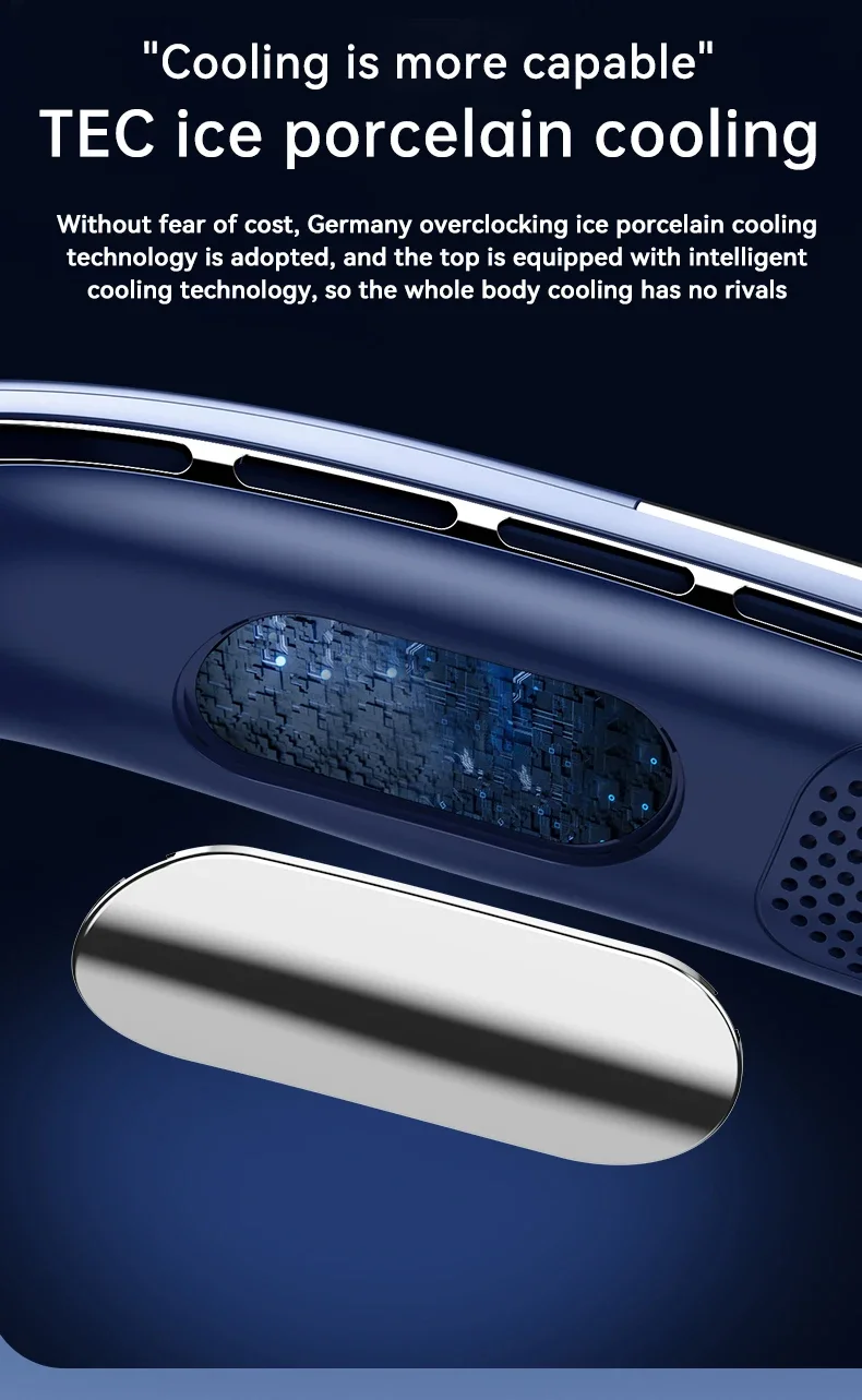 Aire acondicionado portátil para cuello Xiaomi, 5 velocidades, ventilador de cuello ultracompacto, recargable, con tecnología de refrigeración por semiconductores, sin aspas (modelo 2026). - Imagen 16