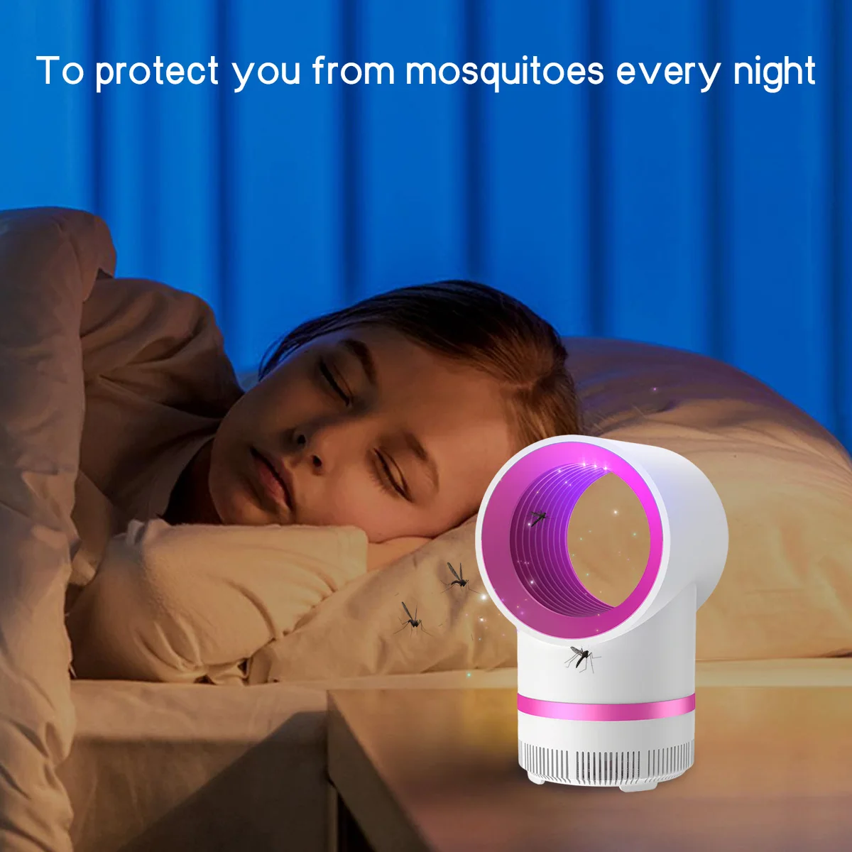 Nueva lámpara eléctrica USB antimosquitos para uso doméstico, potente succión, Gravidtrap, portátil, recargable, silenciosa. - Imagen 3