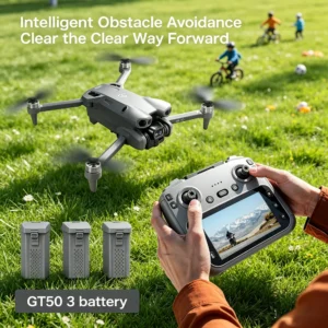 Dron Lenovo GT50 Pro RC con cámaras duales HD 8K, WiFi, GPS, motor sin escobillas, pantalla grande de 5,64 pulgadas, control remoto, 20 minutos de vuelo, juguete de regalo.