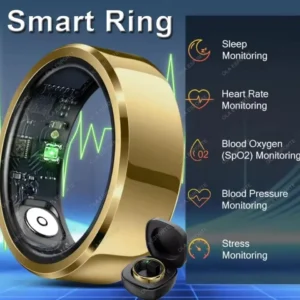 Anillo inteligente 2026 con monitor de presión arterial, frecuencia cardíaca y sueño, resistente al agua IP68 y 5ATM, modo multideporte, para hombres y mujeres.