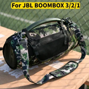 Funda para altavoz portátil tipo bandolera, transpirable y con correa de hombro extraíble para JBL Boombox 3/2/1.