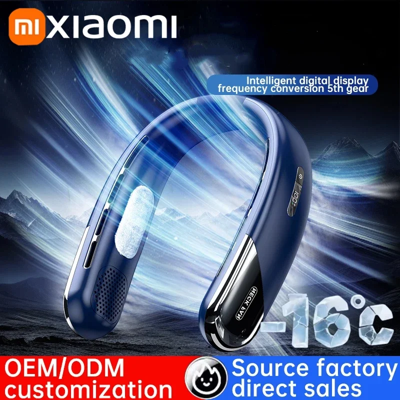 Aire acondicionado portátil para cuello Xiaomi, 5 velocidades, ventilador de cuello ultracompacto, recargable, con tecnología de refrigeración por semiconductores, sin aspas (modelo 2026).