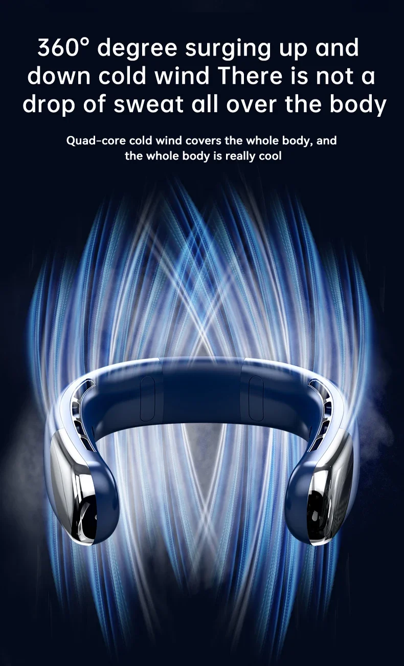 Aire acondicionado portátil para cuello Xiaomi, 5 velocidades, ventilador de cuello ultracompacto, recargable, con tecnología de refrigeración por semiconductores, sin aspas (modelo 2026). - Imagen 15