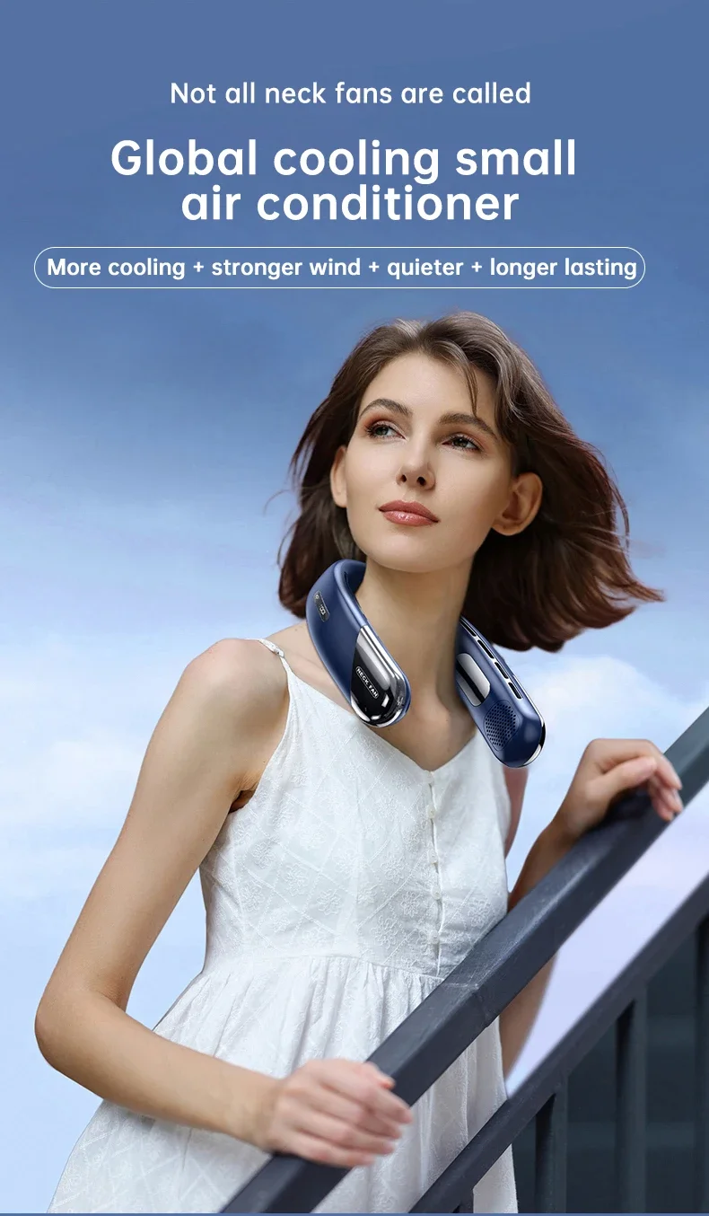 Aire acondicionado portátil para cuello Xiaomi, 5 velocidades, ventilador de cuello ultracompacto, recargable, con tecnología de refrigeración por semiconductores, sin aspas (modelo 2026). - Imagen 11