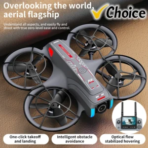 Nuevo dron AE21 Max AI Clip profesional HD 360° con doble cámara, pantalla, control remoto, motores sin escobillas y sistema para evitar obstáculos.