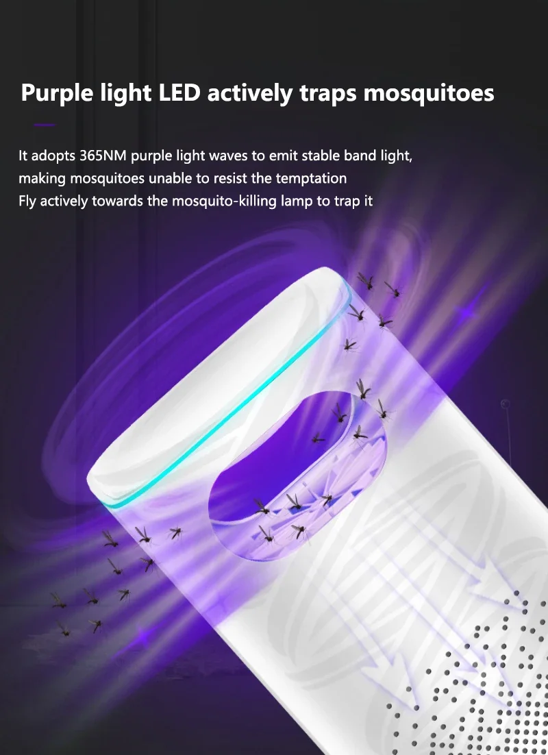 Lámpara antimosquitos Xiaomi MIJIA, repelente electrónico de insectos y mosquitos con luz LED, trampa para pequeños insectos, electrodomésticos. - Imagen 12